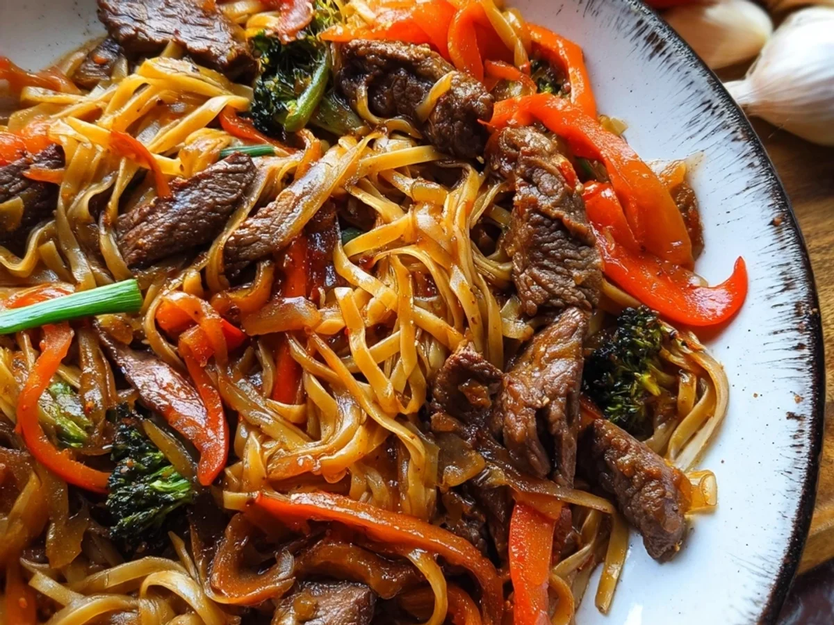 Asiatische Reisnudeln mit Rindfleisch & knackigem Gemüse - Bild 2