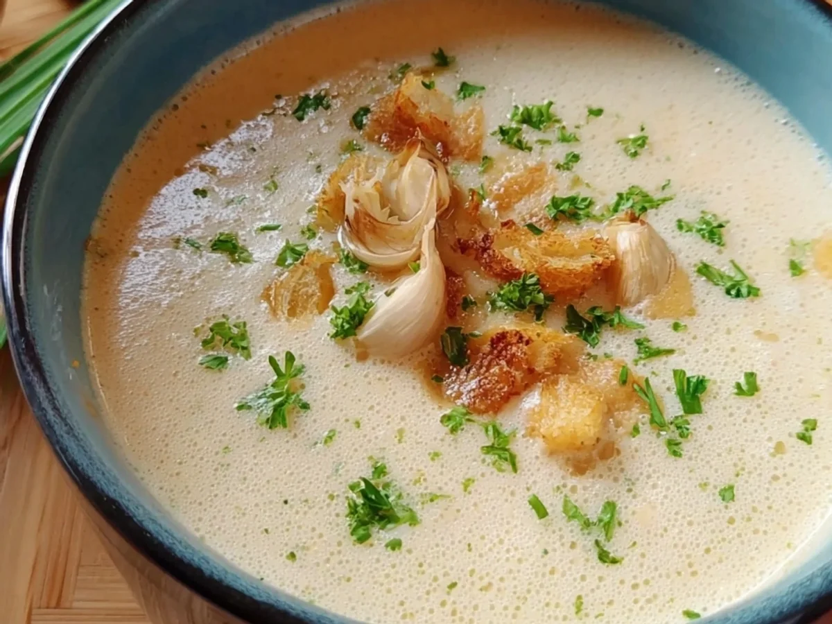 Cremige Knoblauch Suppe: Einfaches & Wärmendes Rezept - Bild 1