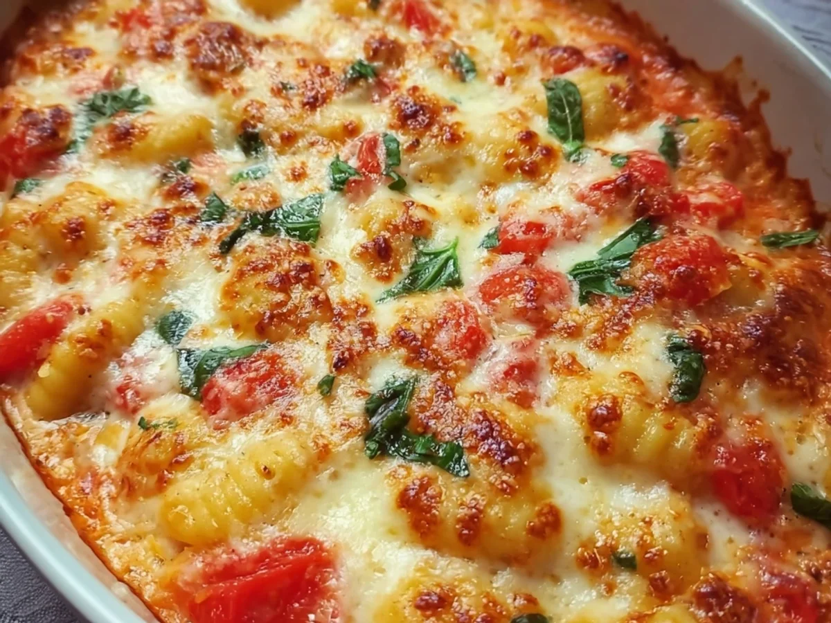 Cremiger Gnocchi Auflauf mit Tomate-Sahne-Sauce - Bild 1