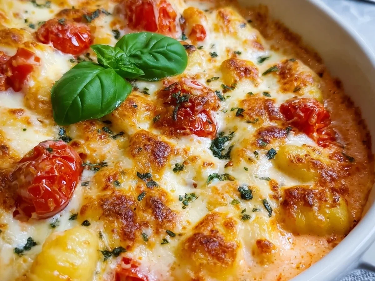 Cremiger Gnocchi Auflauf mit Tomate-Sahne-Sauce - Bild 2