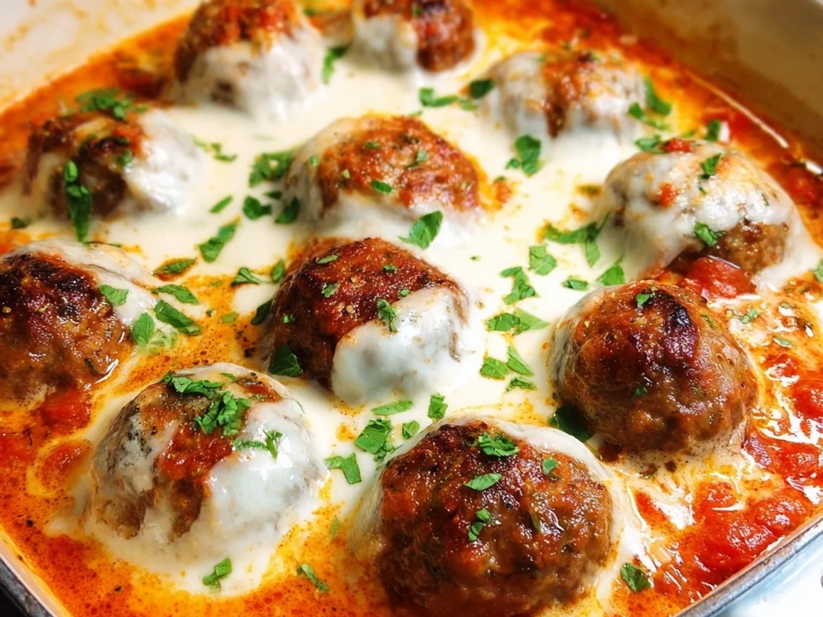 Hackbällchen Toskana: Cremige Sauce & Mozzarella - Bild 2