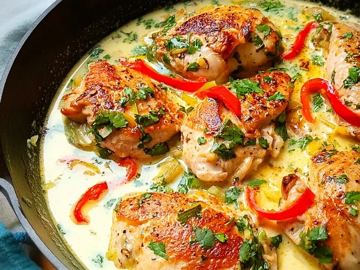 Hähnchen in Kokos-Limetten-Soße: Cremiges Pfannengericht - Bild 2