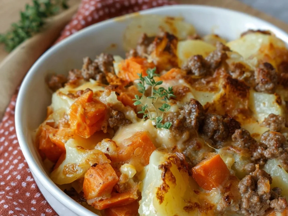 Kohlrabi-Möhren-Gratin mit Hackfleisch - Bild 1