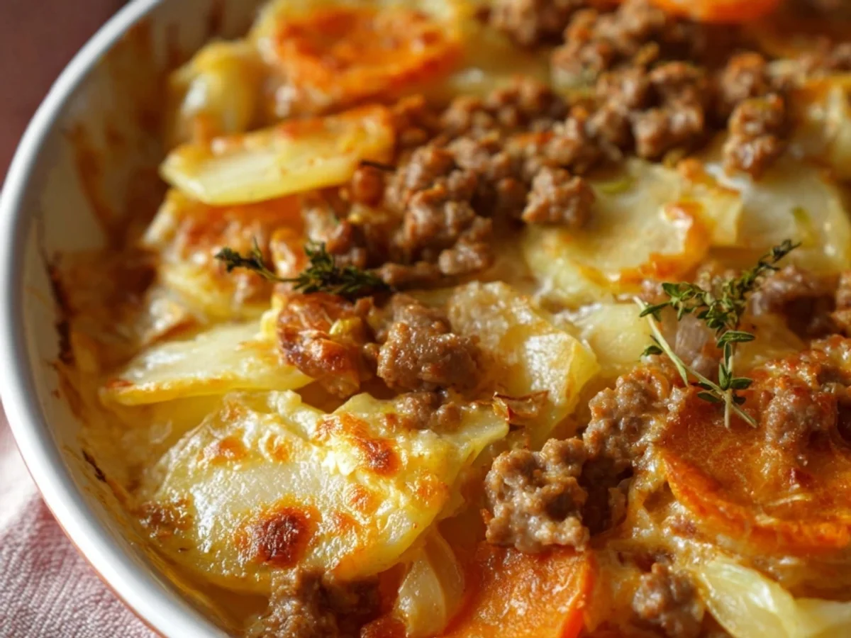 Kohlrabi-Möhren-Gratin mit Hackfleisch - Bild 2