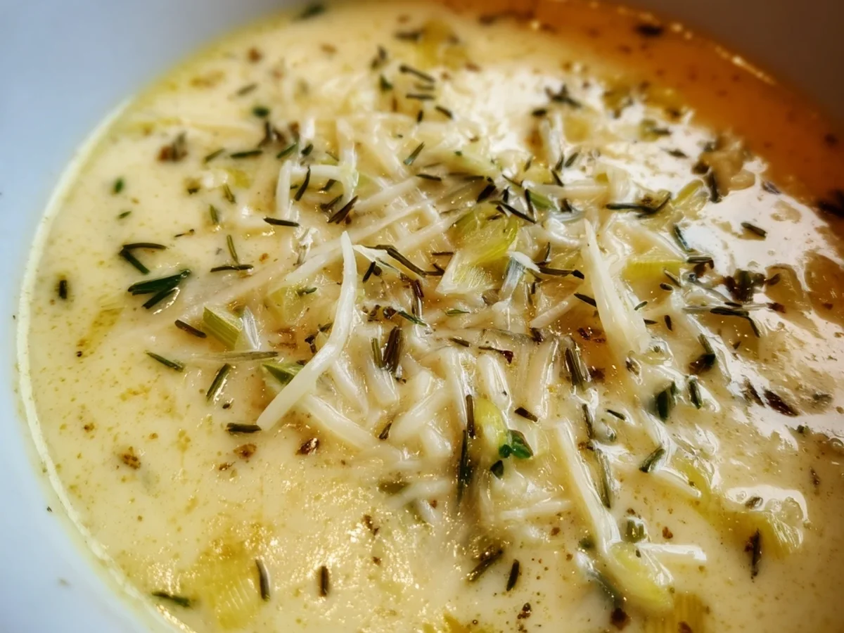 Käse-Lauch-Suppe: Kalorienarm & Low Carb Rezept - Bild 1