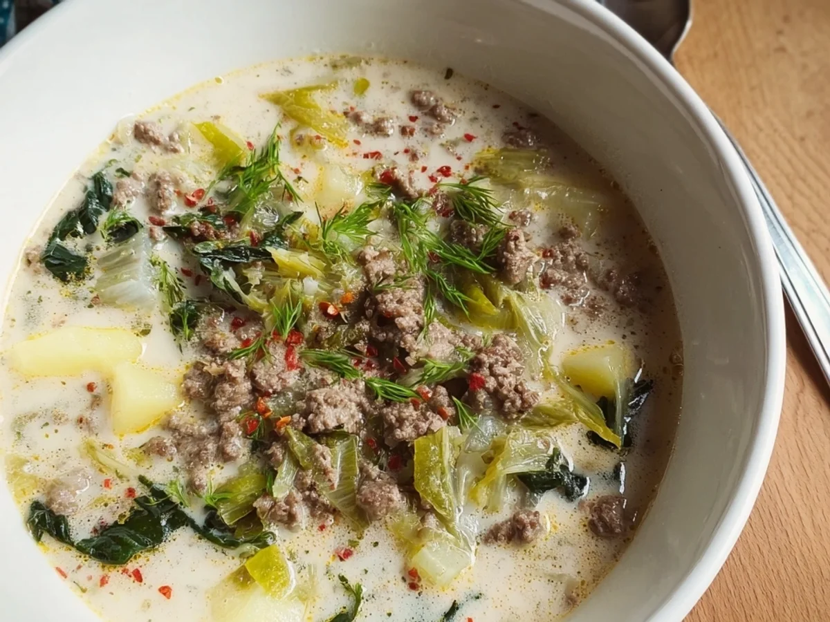 Käse-Lauch-Suppe mit Hackfleisch: Deftiger Genuss - Bild 2