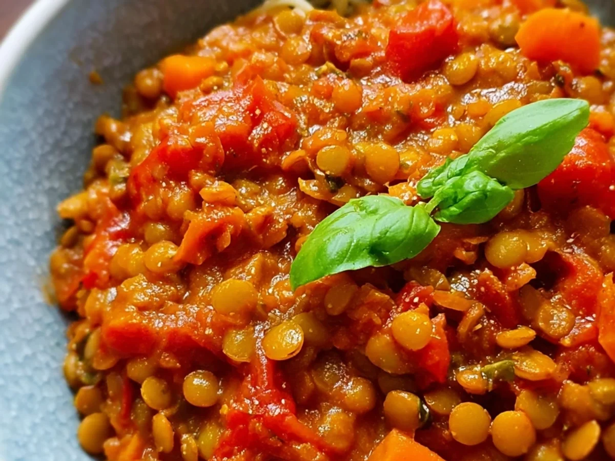 Rote Linsen-Bolognese: Vegan, schnell & einfach zubereitet - Bild 2