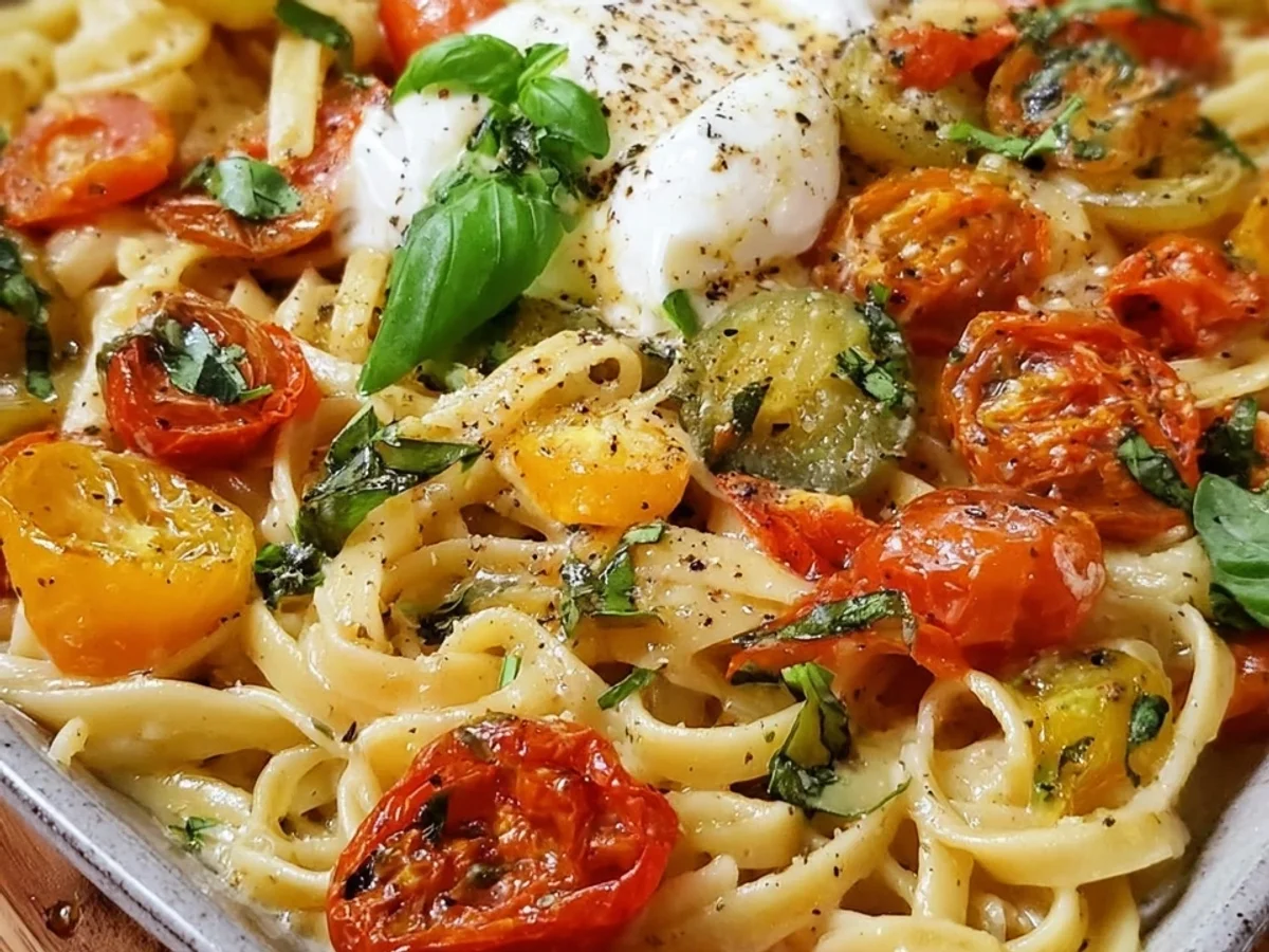Schnelle Burrata Pasta aus dem Ofen mit Tomaten - Bild 2