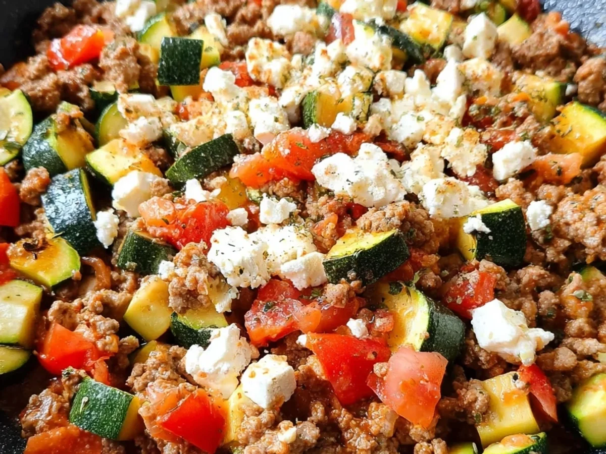 Schnelle Low-Carb Zucchini Hackfleisch Pfanne - Bild 2