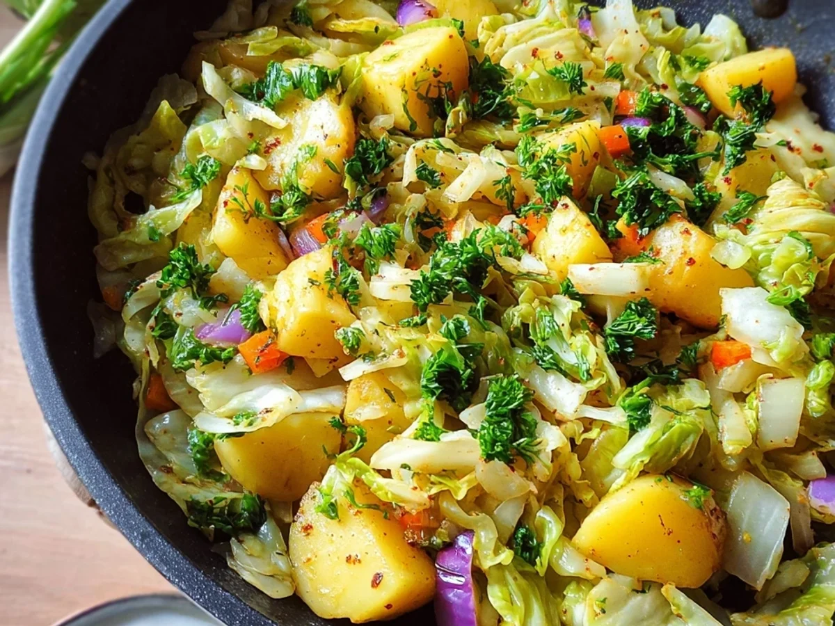 Spitzkohlpfanne mit Kartoffeln: Schnell & Vegetarisch - Bild 1