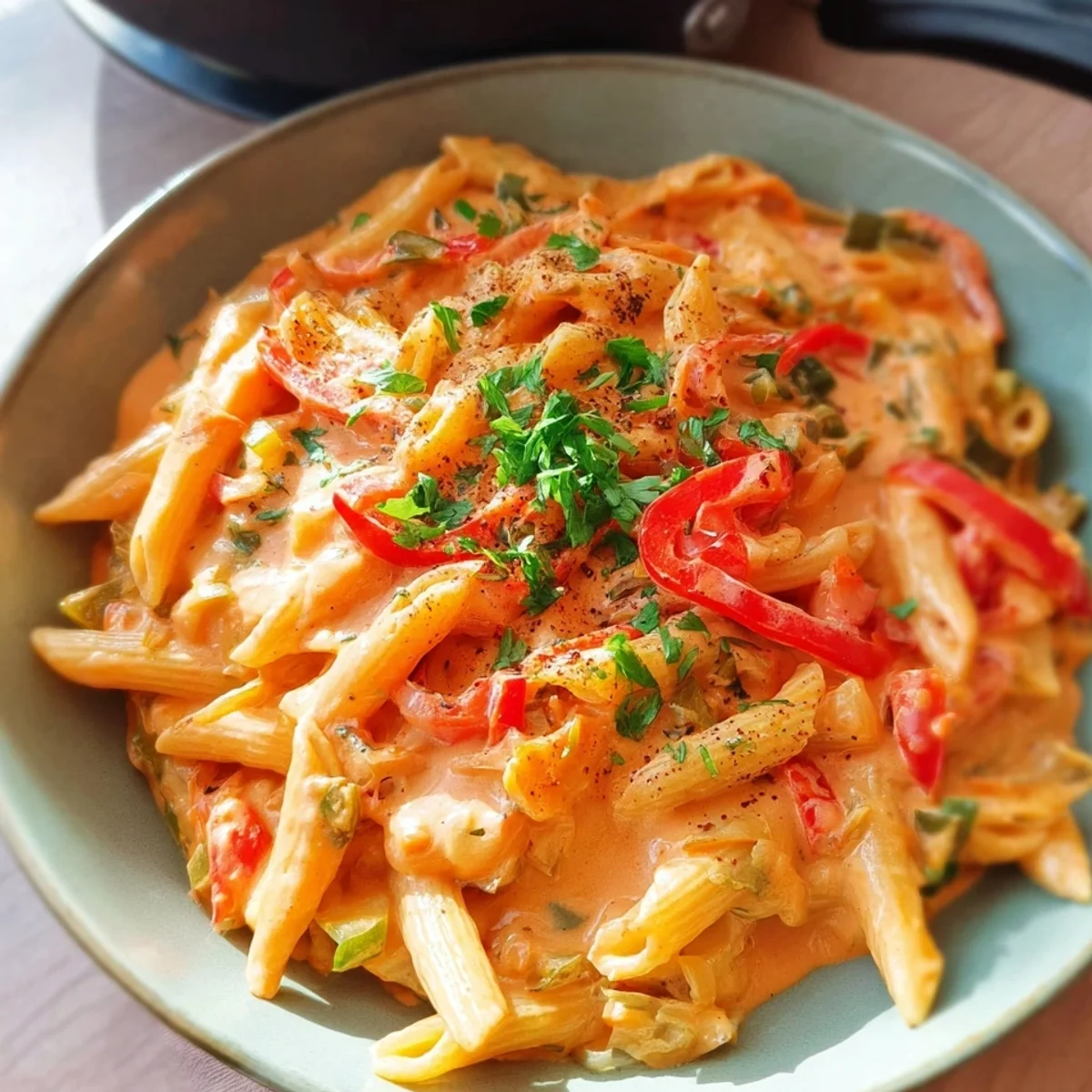 Cremige Paprika-Sahne-Pasta: Schnell & Lecker