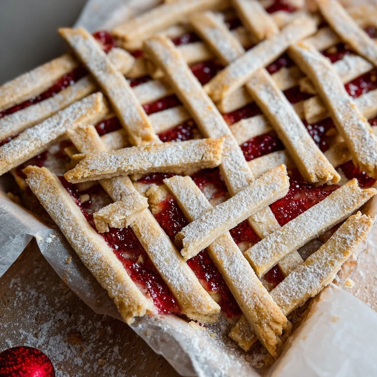 Einfache Linzer Streifen für Weihnachten backen