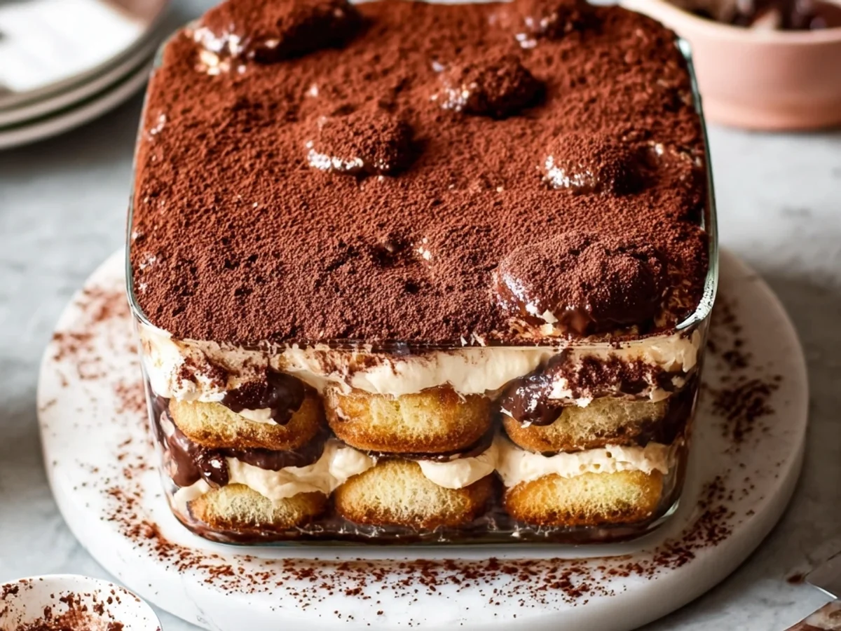 Einfaches Schoko-Tiramisu: Doppelte Schokolade genießen - Beitragsbild