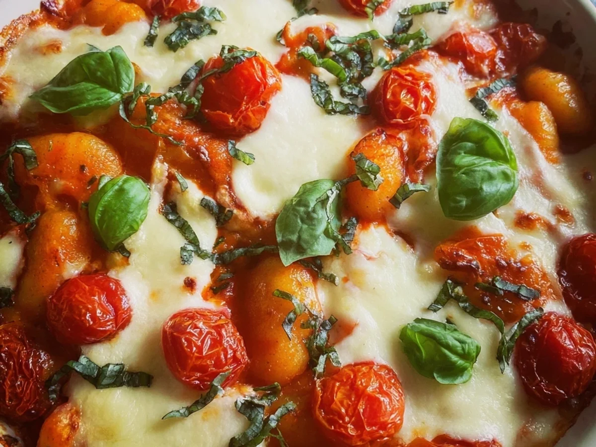 Gnocchi Auflauf Tomate Mozzarella: Schnell & Lecker - Beitragsbild