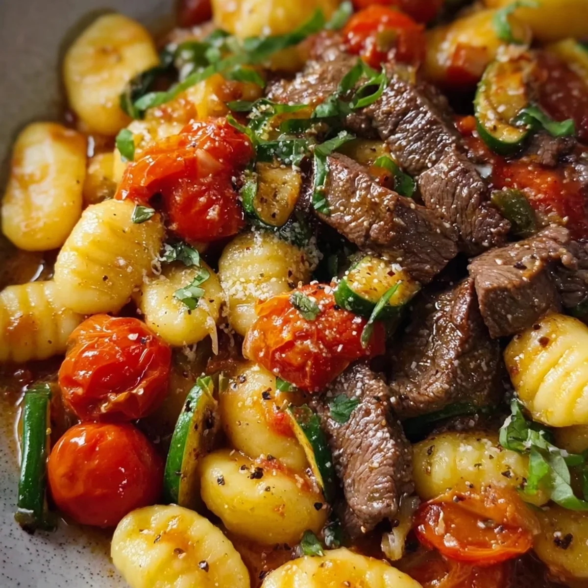 Gnocchi mit Rinderfilet & Kirschtomaten