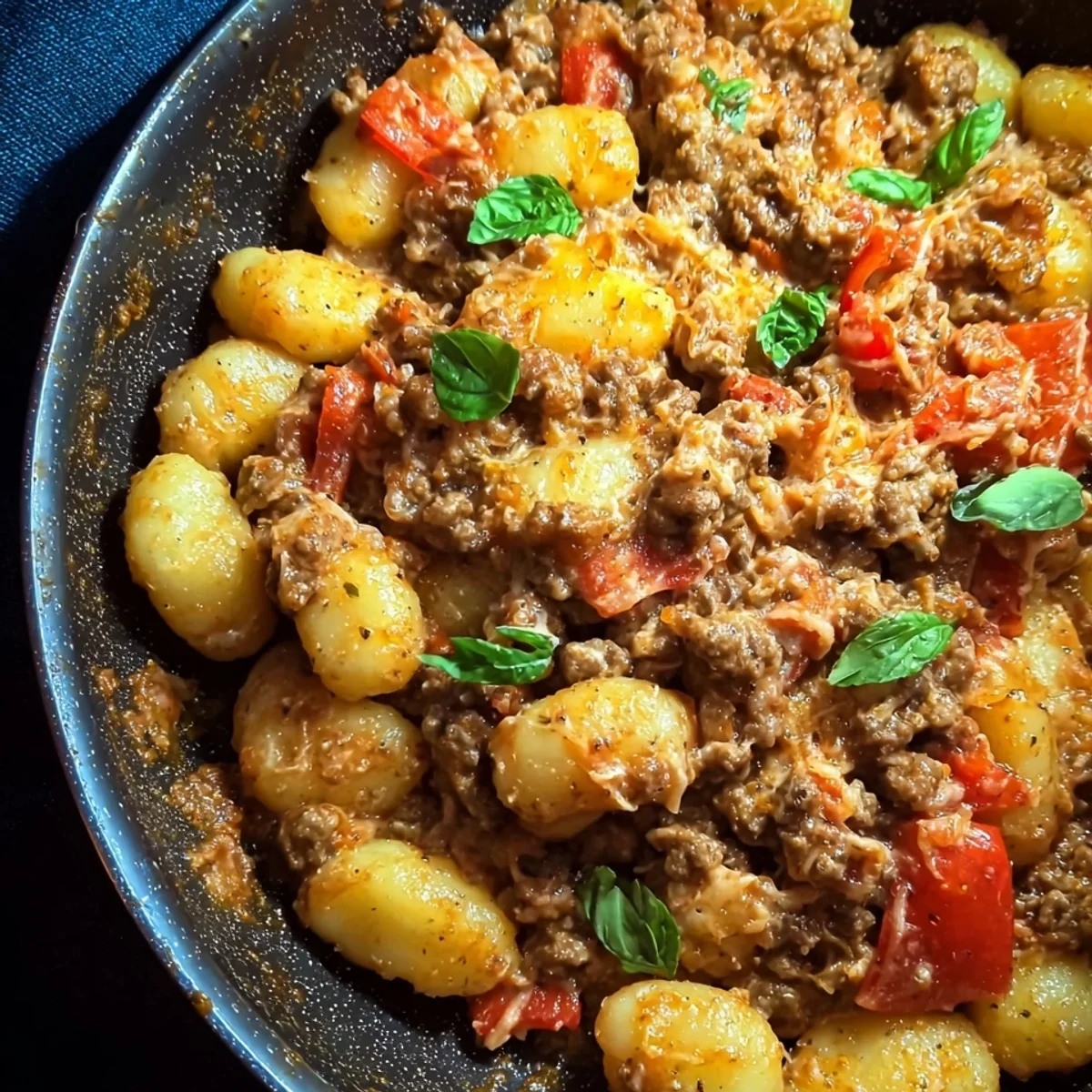 Gnocchi Pfanne mit Hackfleisch & Paprika: Schnell zubereitet