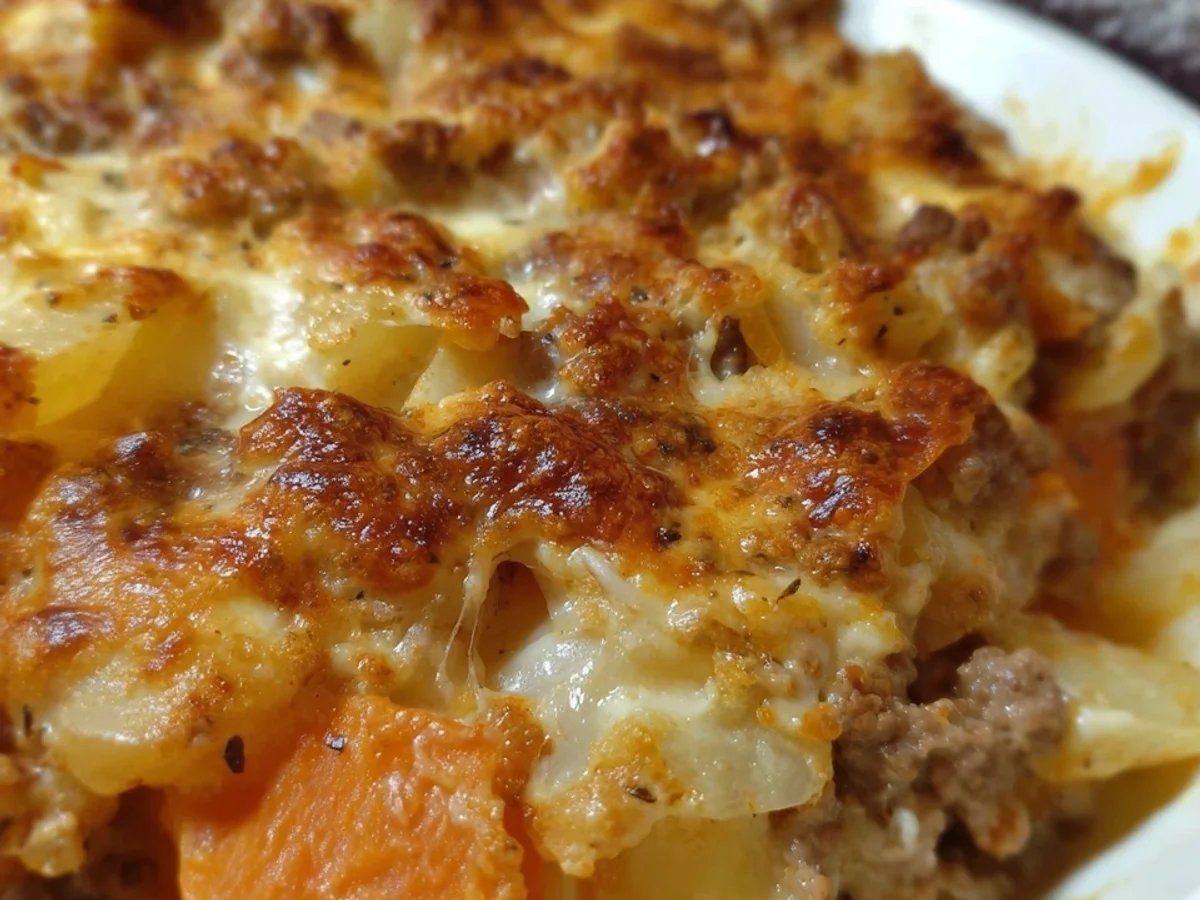 Kohlrabi-Möhren-Gratin mit Hackfleisch - Beitragsbild
