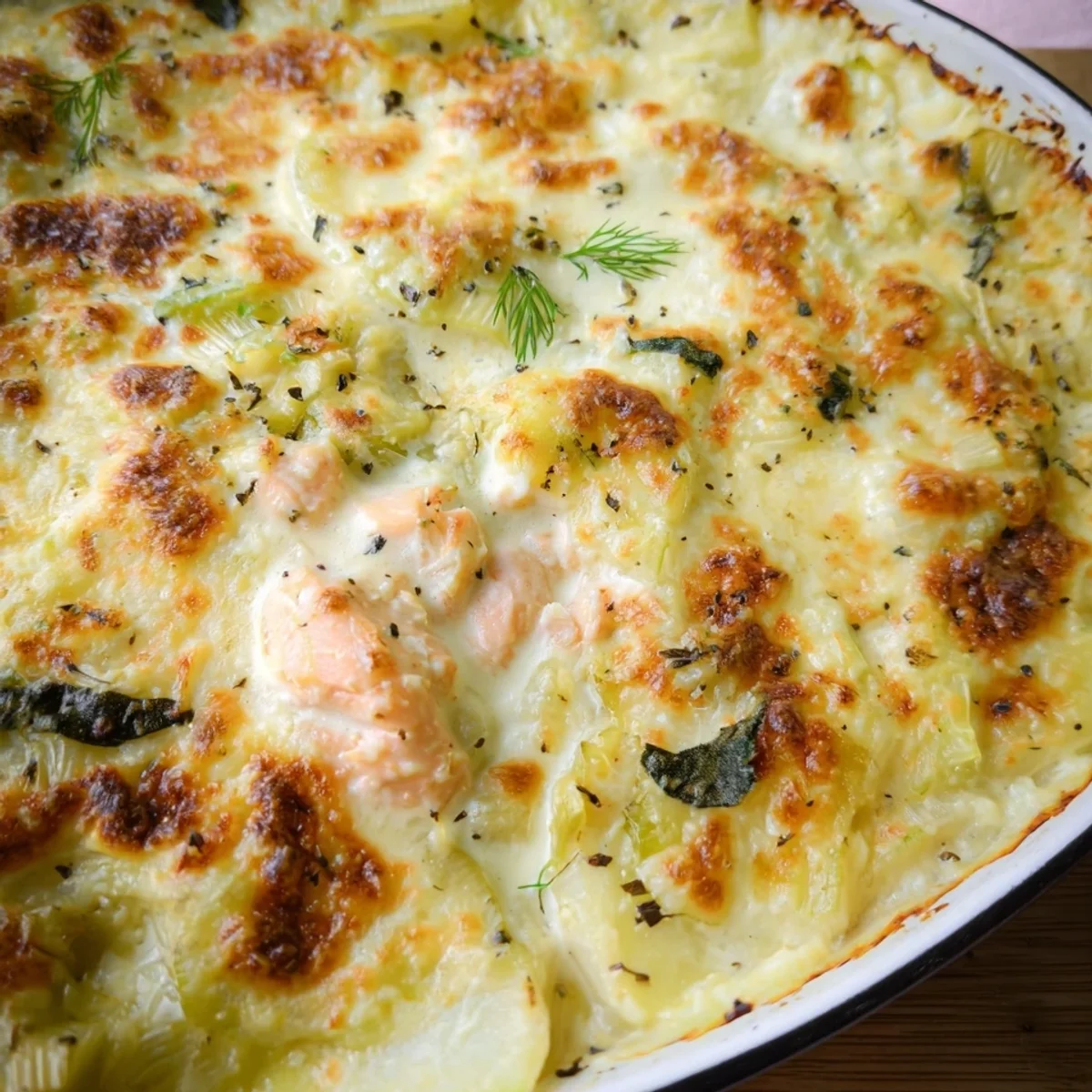 Low Carb Kohlrabi-Lachs-Gratin: Leicht & Lecker