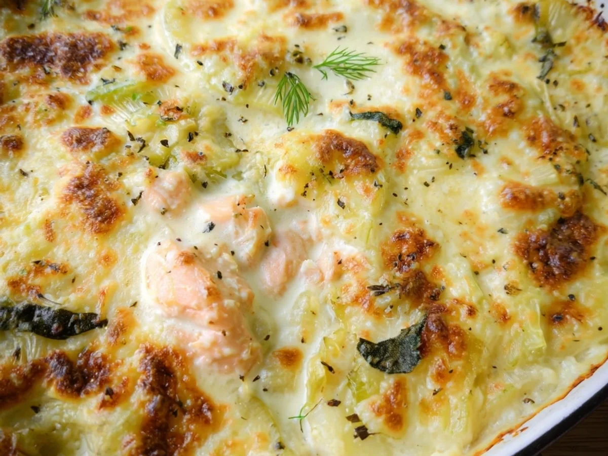 Low Carb Kohlrabi-Lachs-Gratin: Leicht & Lecker - Beitragsbild