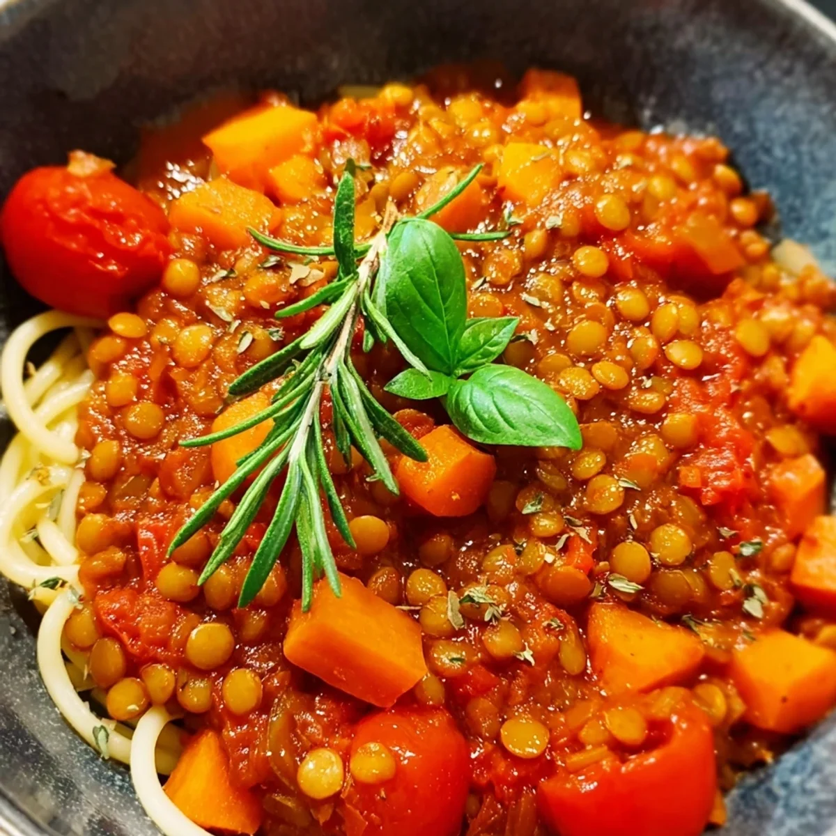 Rote Linsen-Bolognese: Vegan, schnell & einfach zubereitet
