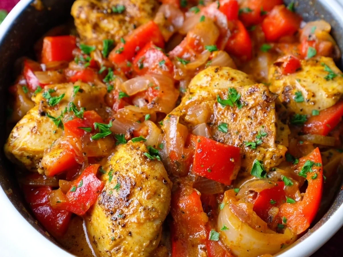 Schnelle Hähnchen-Paprika-Pfanne: Gesund & Lecker - Beitragsbild
