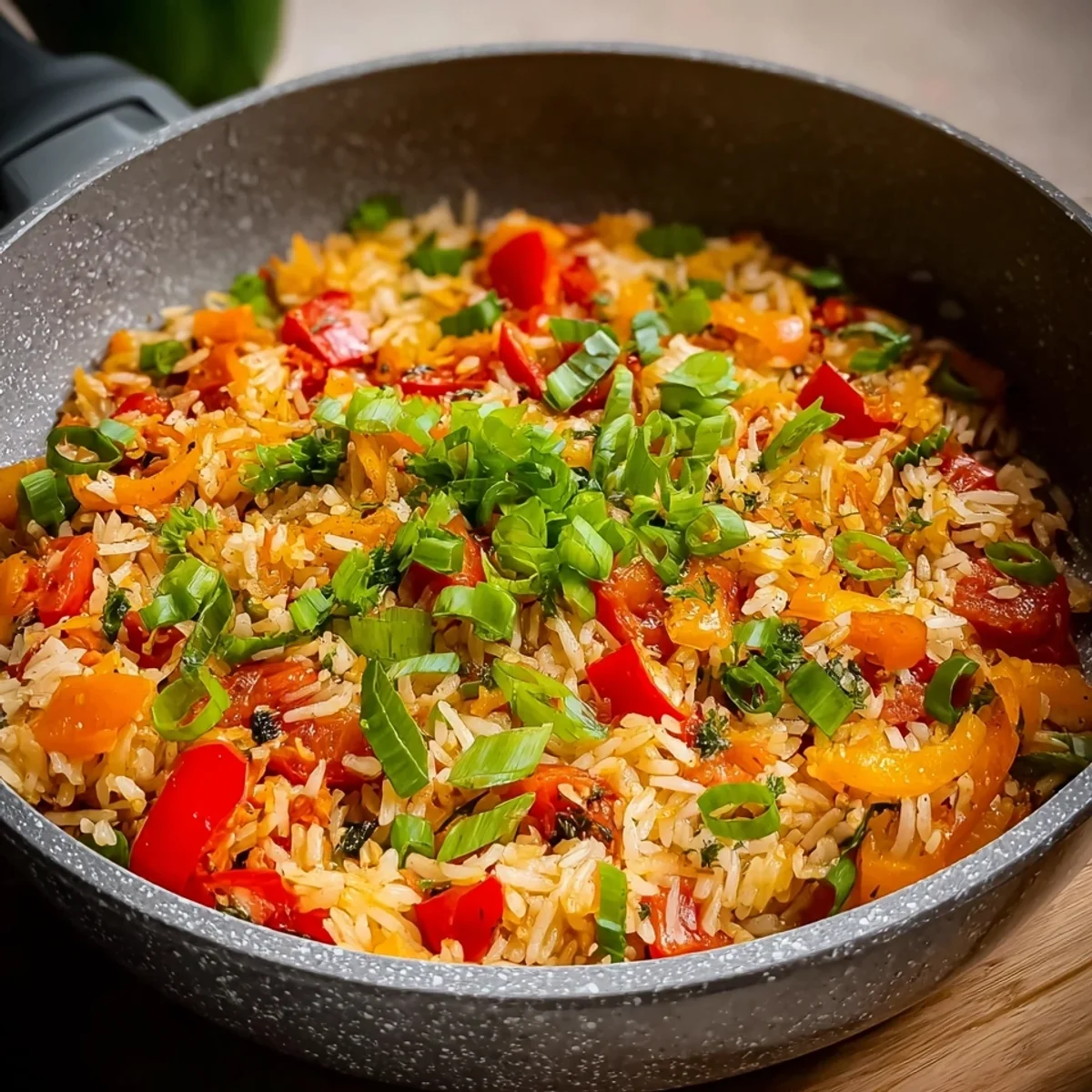 Schnelle Reispfanne mit Paprika: Einfaches Hauptgericht