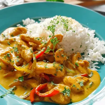 Schnelles Hähnchen Curry Geschnetzeltes in 30 Min.