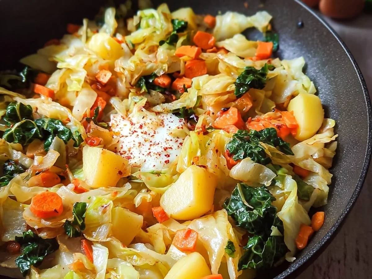 Spitzkohlpfanne mit Kartoffeln: Schnell & Vegetarisch - Beitragsbild