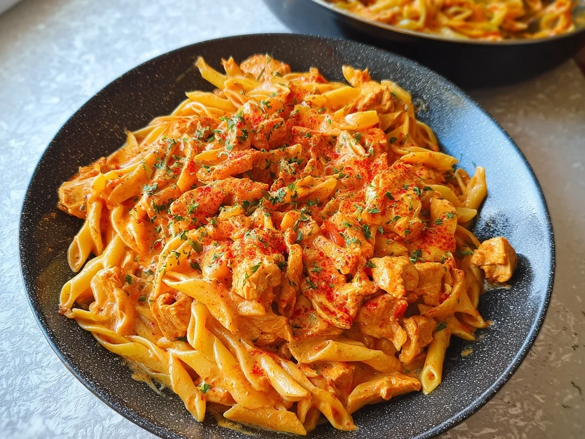 Cremige Paprika-Hähnchen-Nudeln: Schnell & Lecker - Bild 1