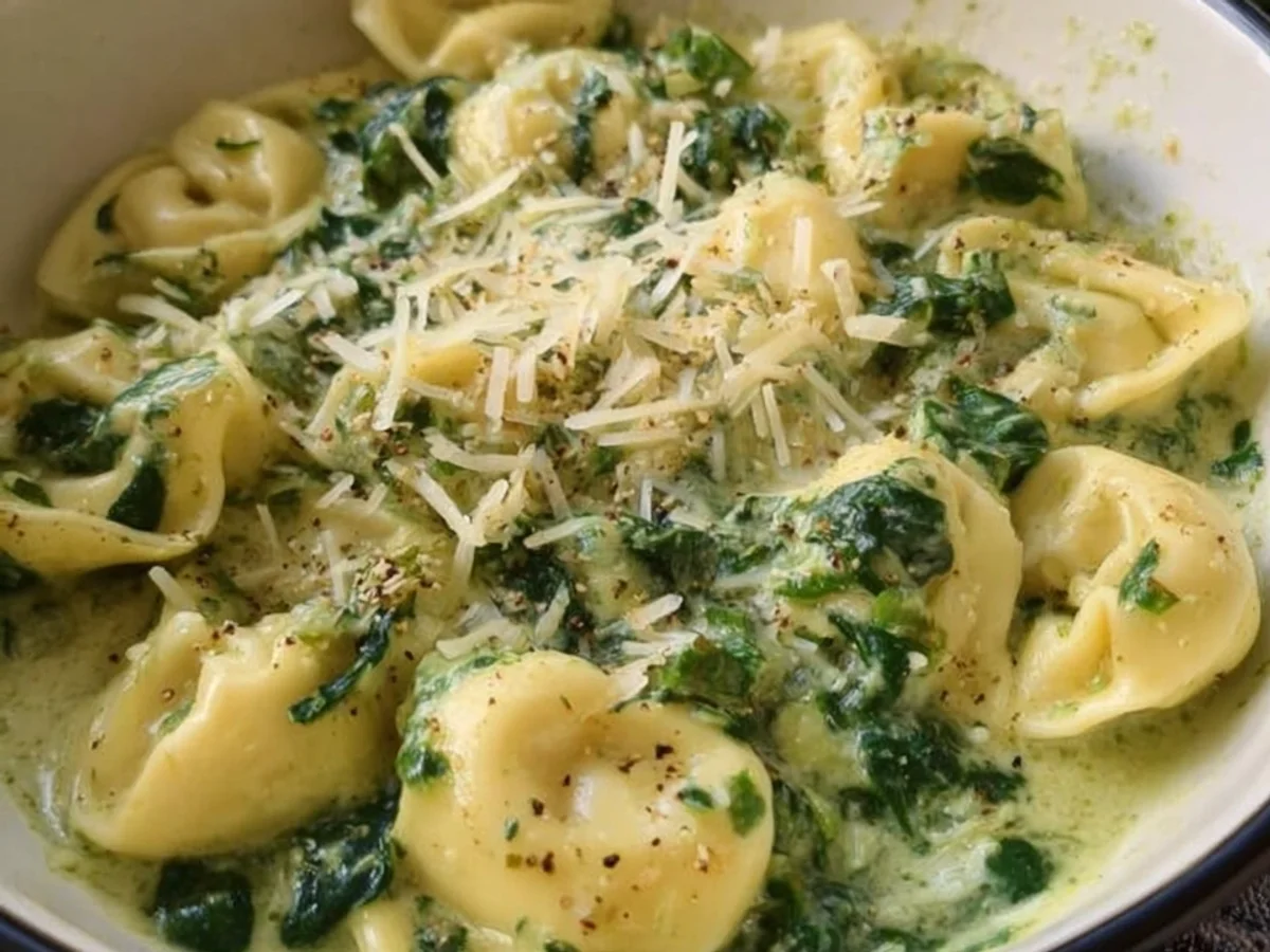 Cremige Tortellini mit Spinat-Sahne-Sauce - Bild 1