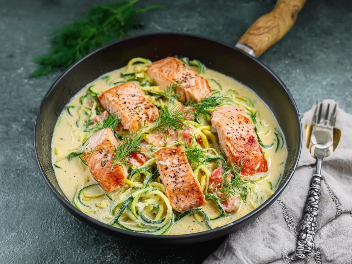 Cremige Zucchini-Lachs-Pfanne: Dein Low Carb Rezept - Bild 2