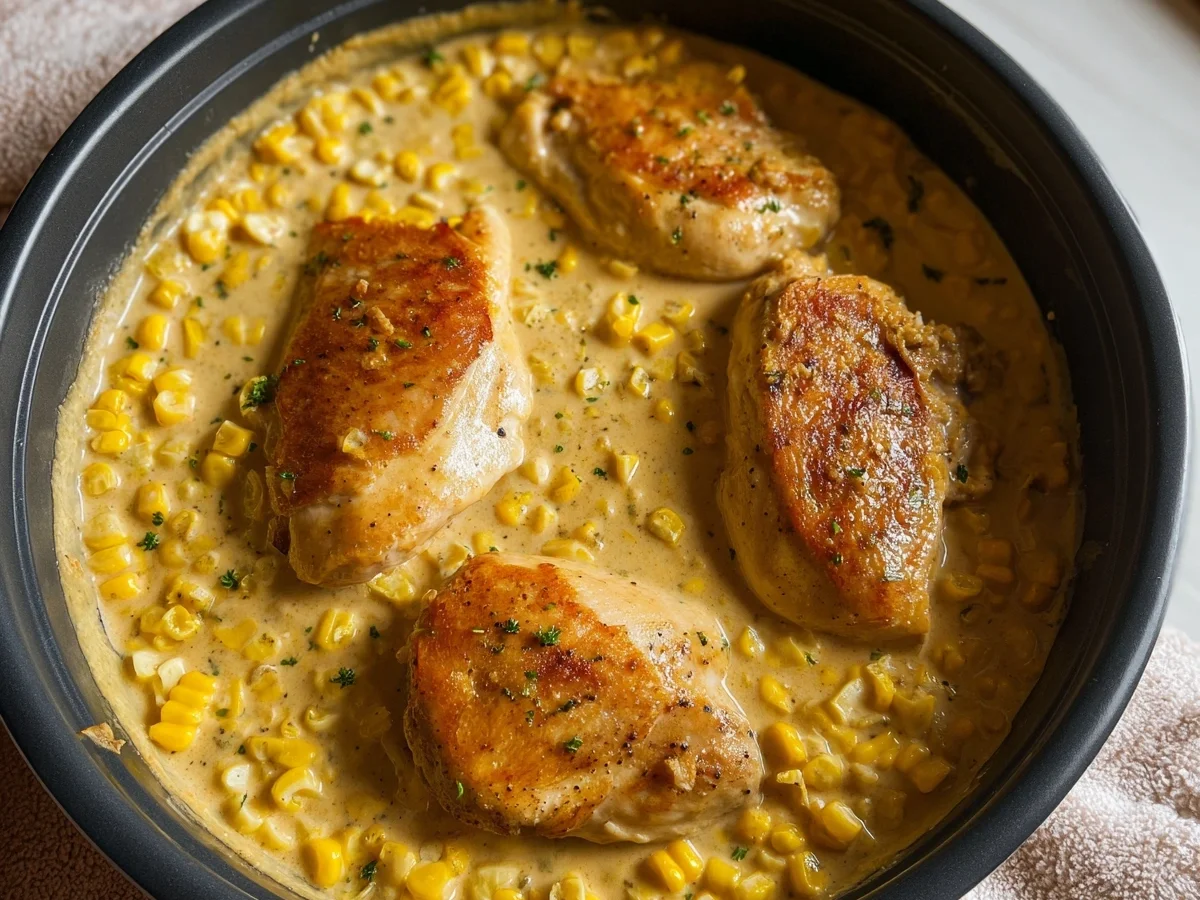 Cremiges Hähnchen mit Mais: Einfaches Rezept - Bild 1