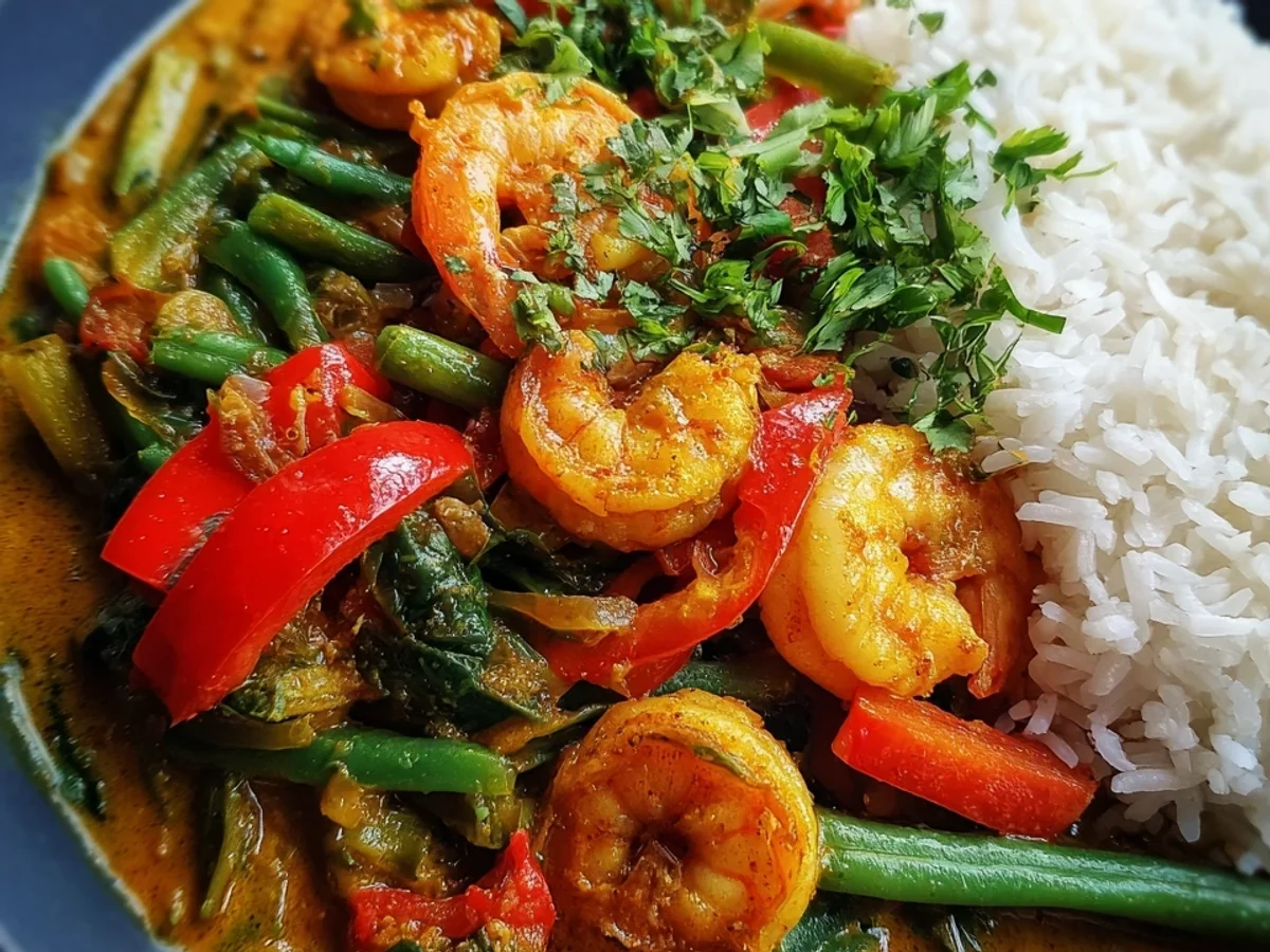 Curry Garnelen mit Gemüse & Reis in 30 Min. - Bild 2