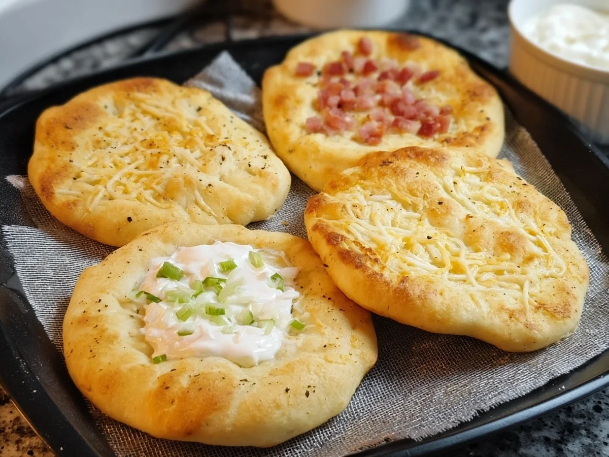 Fettarme Langos aus der Heißluftfritteuse: Einfach - Bild 1