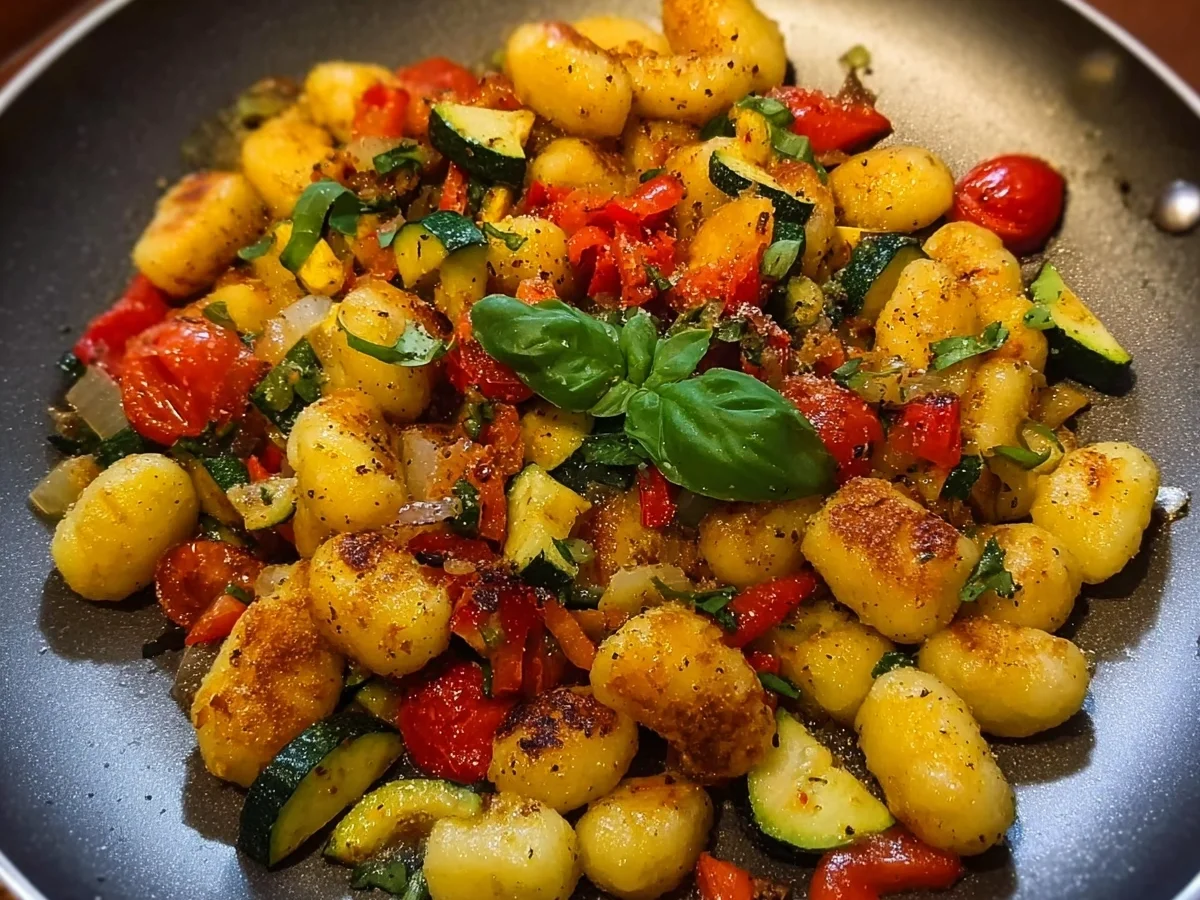 Gnocchi-Gemüsepfanne: Schnell, vegetarisch & einfach - Bild 1