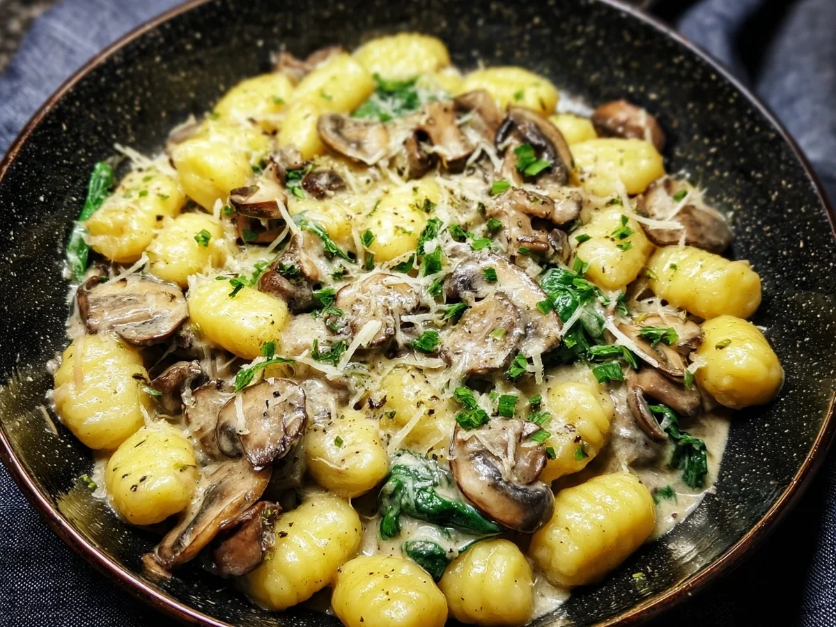 Gnocchi-Pfanne mit Pilzen: Schnell & Vegetarisch genießen - Bild 1