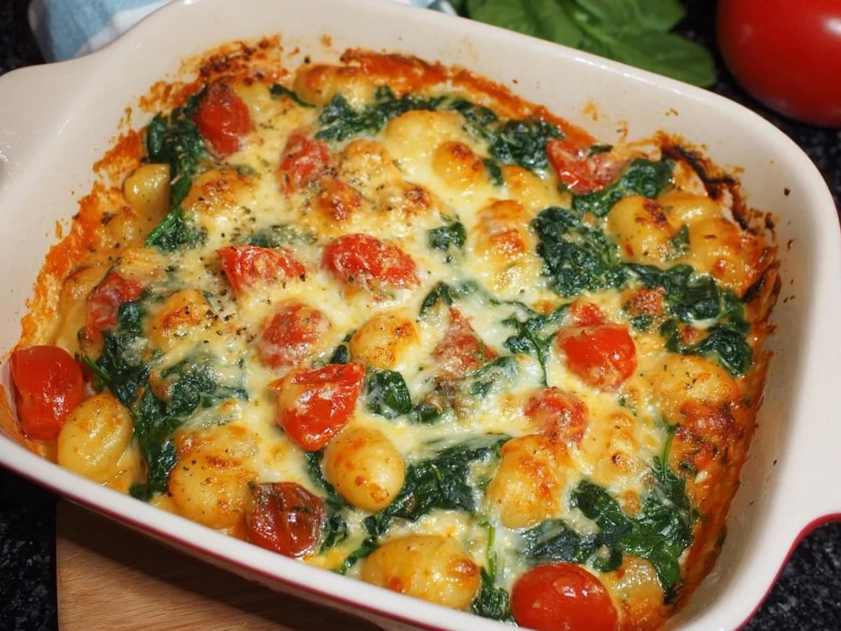 Gnocchi Spinat Auflauf: Schnell, vegetarisch & lecker - Bild 1