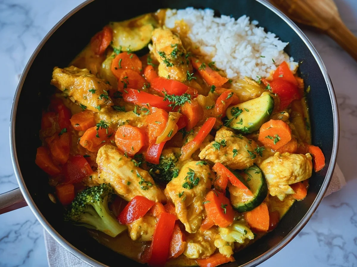 Hähnchen Curry mit Gemüse & Kokosmilch: Gesund, Schnell - Bild 2