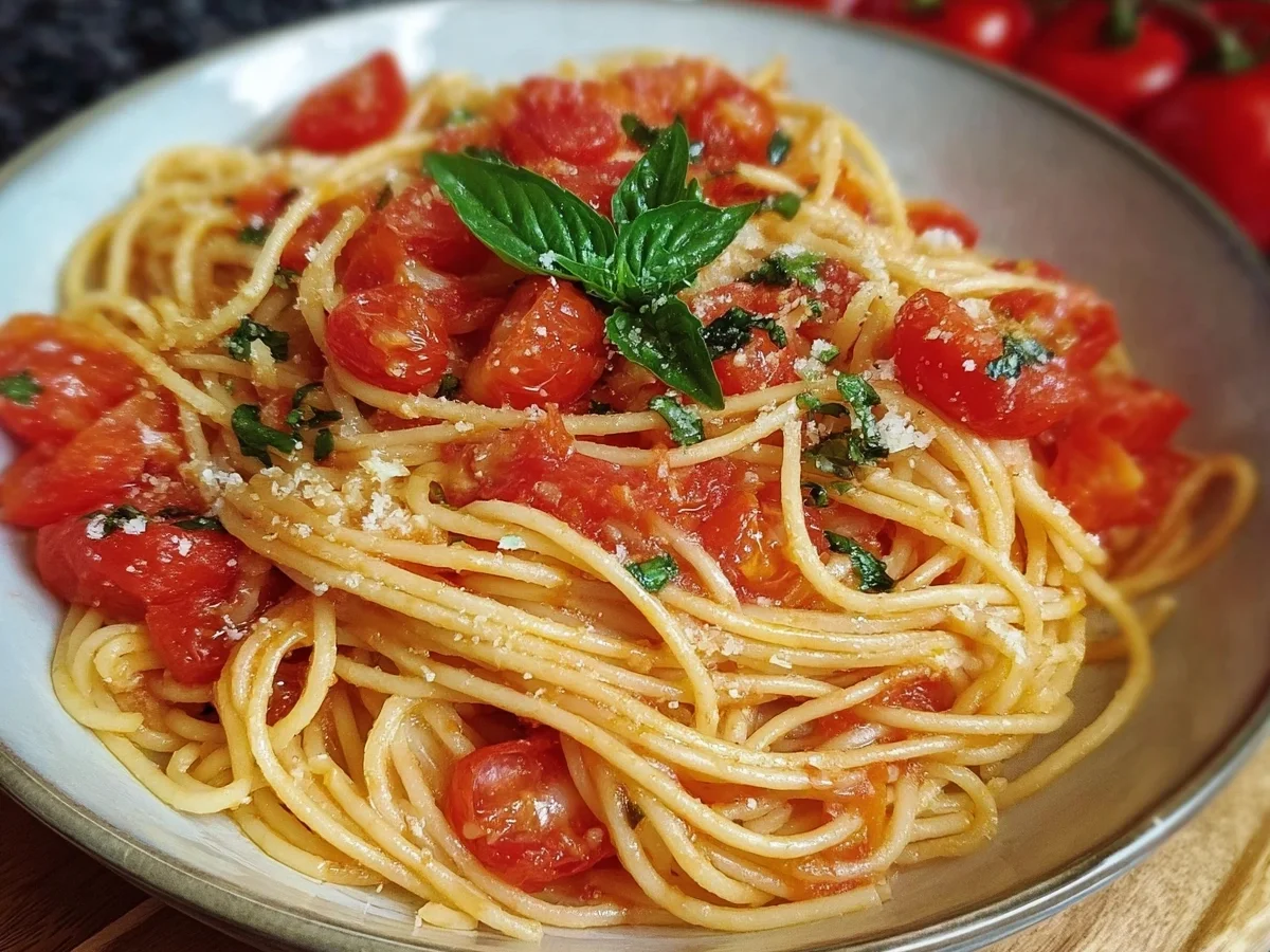 Klassische Spaghetti Pomodoro: Italienisches Pasta Rezept - Bild 1