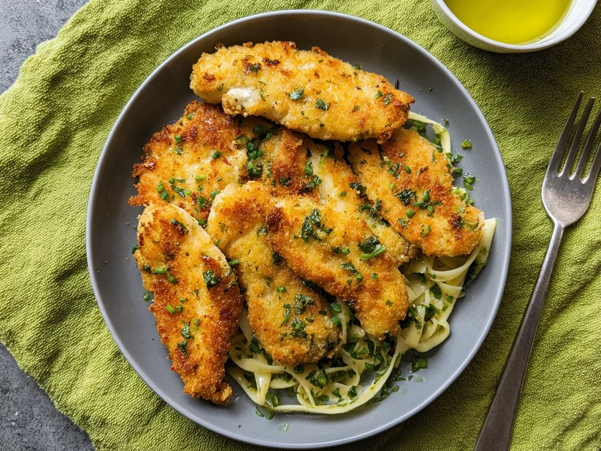 Knusprige Hähnchenfilets in Kräuterpanade - Bild 2