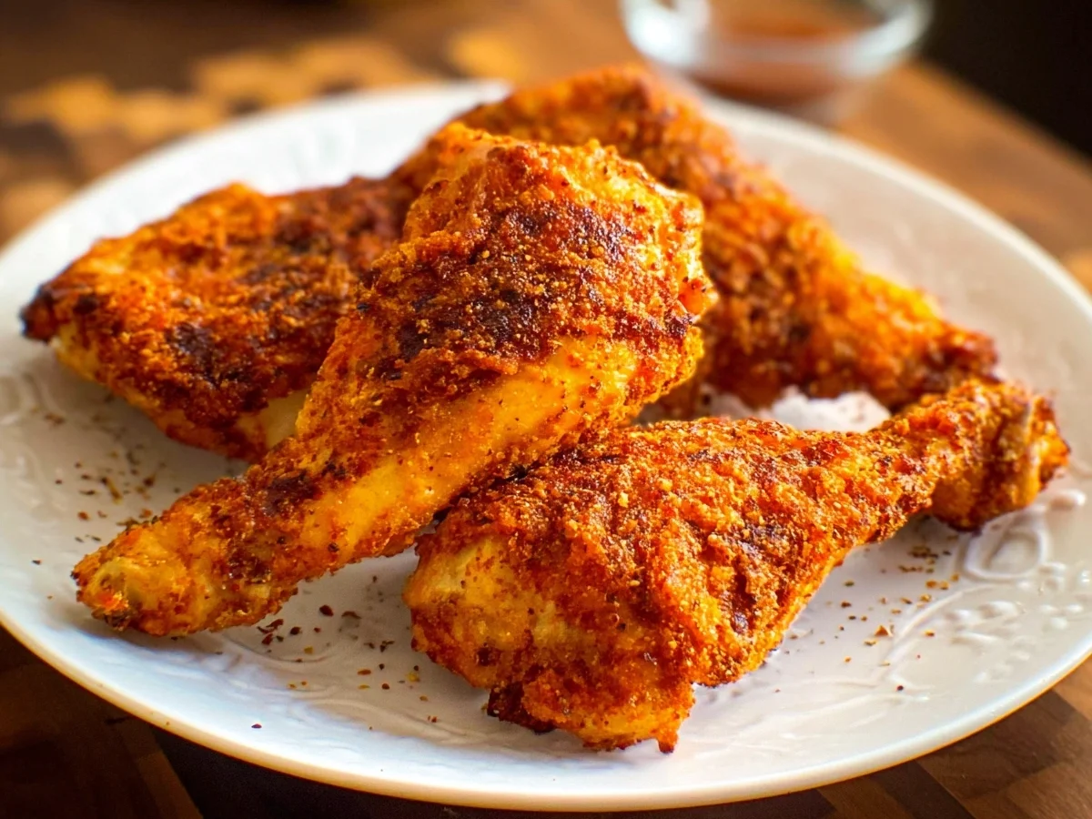 Knusprige Hähnchenschenkel aus der Heißluftfritteuse - Bild 1