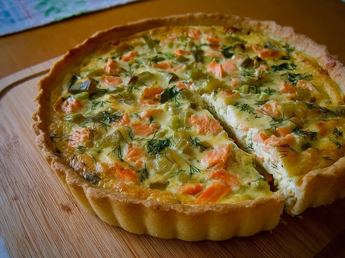 Lachs-Quiche: Einfaches & köstliches Rezept - Bild 1