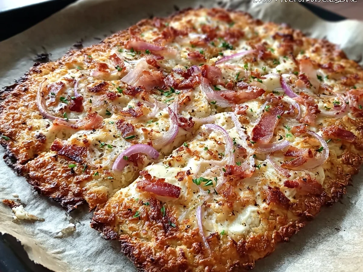 Low-Carb Blitz-Flammkuchen Klassisch - Bild 1