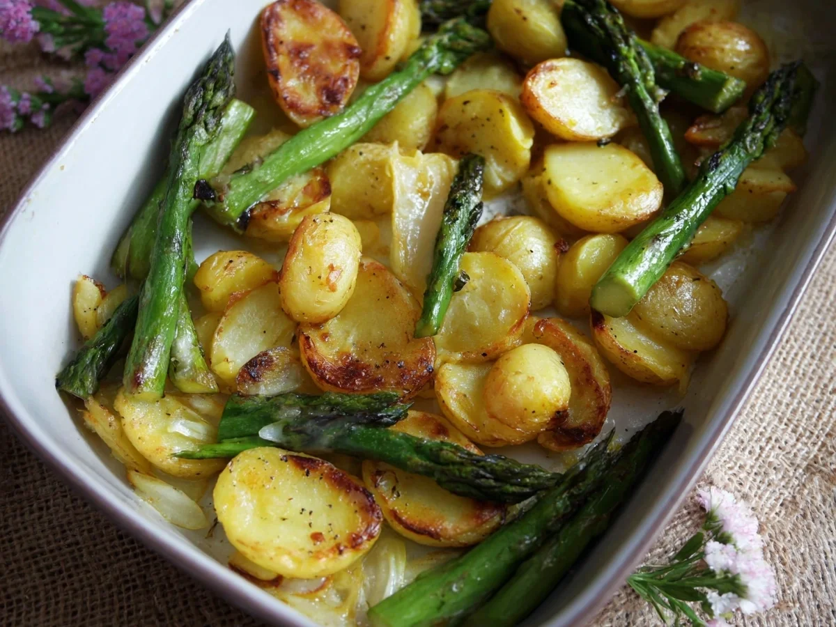 Ofen-Parmesan-Kartoffeln mit grünem Spargel - Bild 2