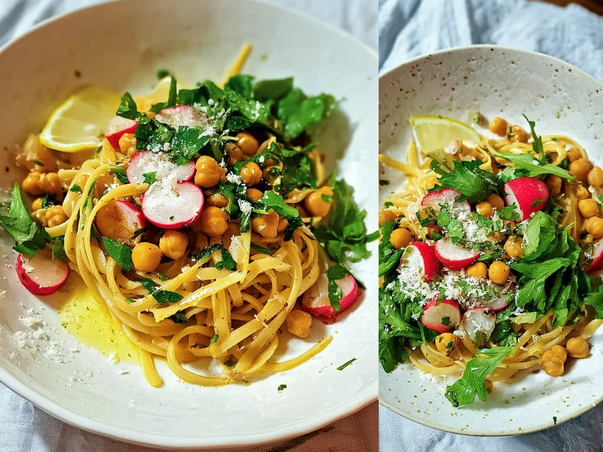Pasta mit warmen Radieschen & Kichererbsen - Bild 1