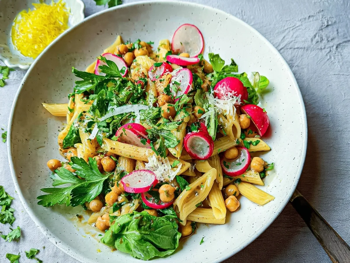 Pasta mit warmen Radieschen & Kichererbsen - Bild 2