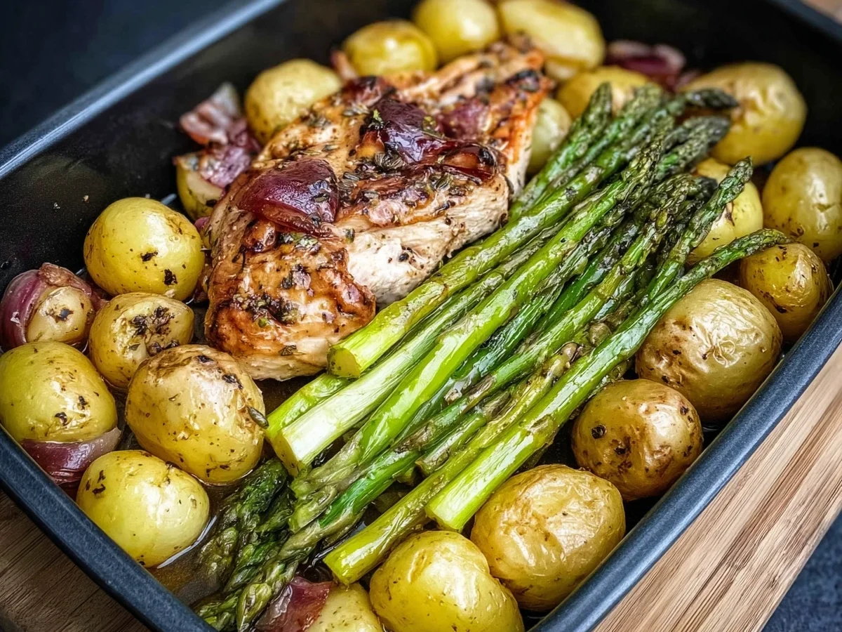 Saftige Hähnchenbrust mit Spargel & Kartoffeln Rezept - Bild 1