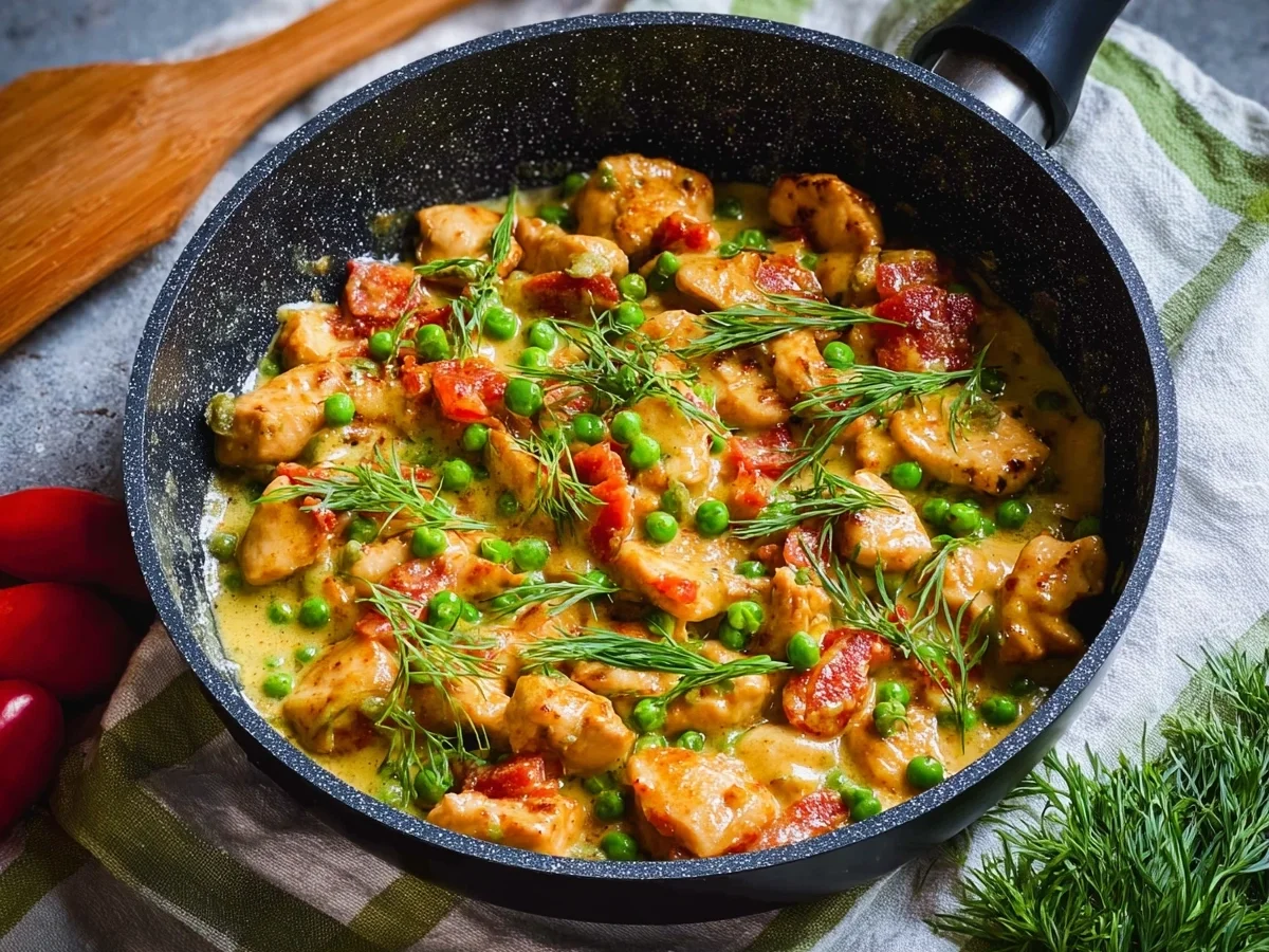Schnelle Hähnchenpfanne mit cremiger Senfsauce - Bild 2