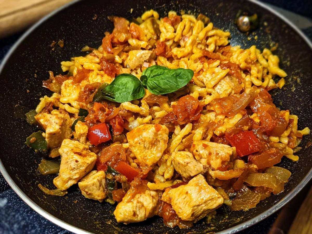 Spätzlepfanne mit Hähnchen & Ajvar: Schnell & einfach - Bild 2