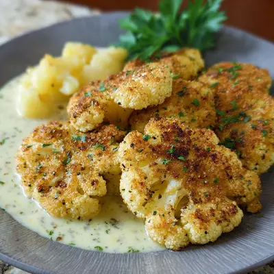 Blumenkohlschnitzel aus dem Ofen: Vegetarisch & Low Carb